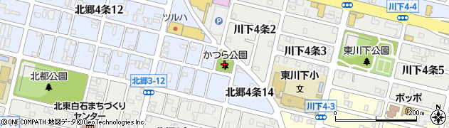北郷かつら公園周辺の地図