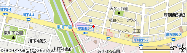 北海道エネルギー株式会社　厚別通西ＳＳ周辺の地図
