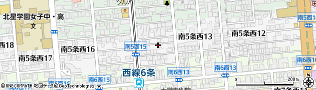 北海道札幌市中央区南５条西14丁目周辺の地図