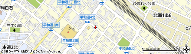 北海道札幌市白石区平和通（４丁目北）周辺の地図