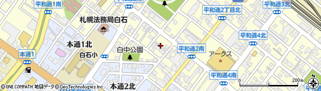 北海道札幌市白石区平和通２丁目南5周辺の地図