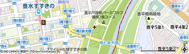 北海道札幌市中央区南７条東周辺の地図