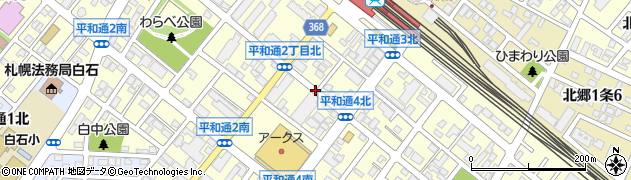 北海道札幌市白石区平和通（３丁目北）周辺の地図
