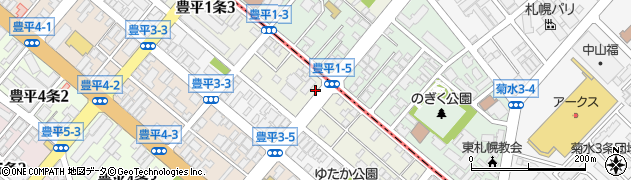 リパーク札幌豊平１条４丁目駐車場周辺の地図