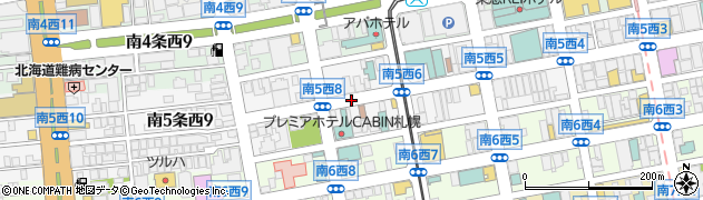 北海道札幌市中央区南５条西周辺の地図