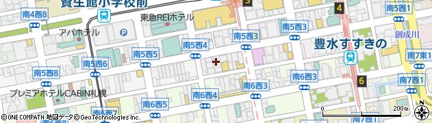 セブンイレブン札幌南５条西４店周辺の地図