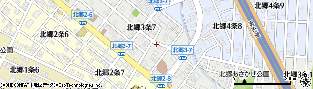 北海道札幌市白石区北郷３条周辺の地図