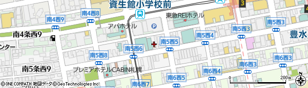 札幌南五条郵便局周辺の地図