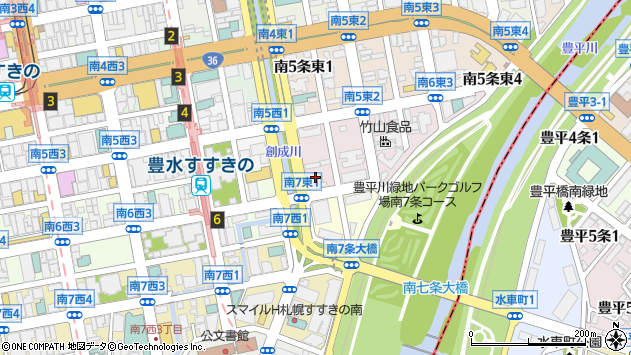 〒060-0056 北海道札幌市中央区南六条東の地図