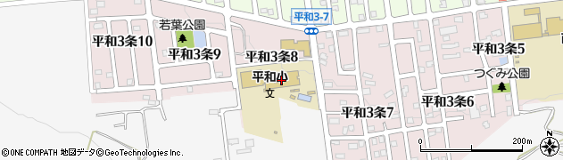 札幌市立平和小学校周辺の地図