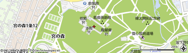 北海道神宮周辺の地図