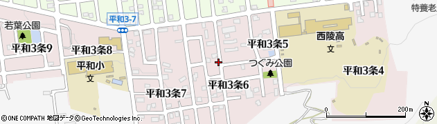 北海道札幌市西区平和３条6丁目周辺の地図