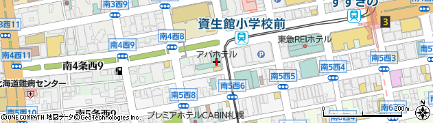 アパホテル札幌すすきの駅西周辺の地図