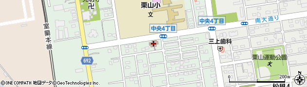 栗山町役場　児童センター周辺の地図