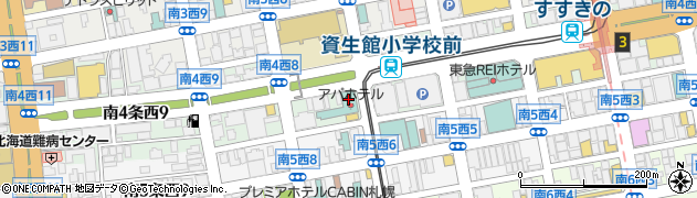 トヨタレンタリース札幌すすきの南４条店周辺の地図