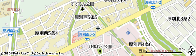 株式会社エンパイアー　札幌東支店厚別西店周辺の地図