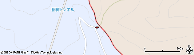 稲穂峠周辺の地図