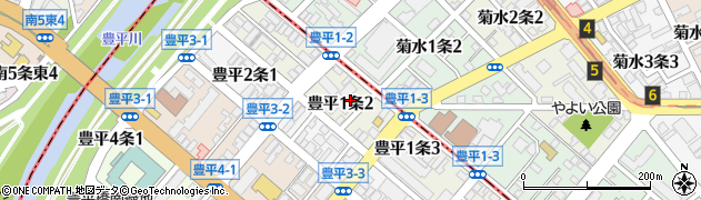 北海道札幌市豊平区豊平１条2丁目周辺の地図