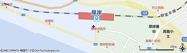 厚岸駅前氏家待合所周辺の地図