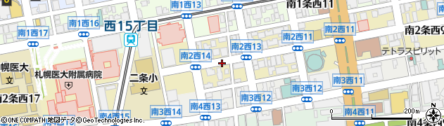 札幌市役所　市民文化局文化部札幌市教育文化会館周辺の地図