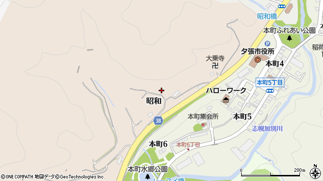 〒068-0404 北海道夕張市昭和の地図