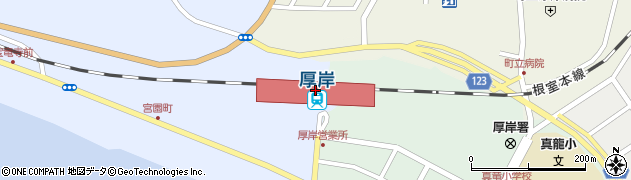 厚岸駅周辺の地図