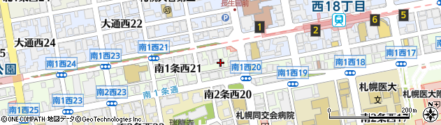 北海道札幌市中央区南１条西20丁目周辺の地図