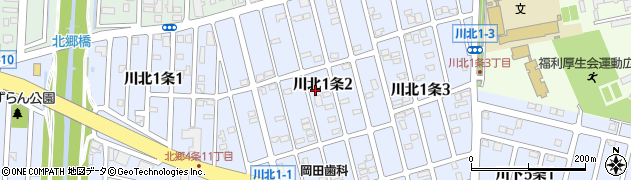 北海道札幌市白石区川北１条周辺の地図