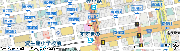 モスバーガー札幌四番街店周辺の地図