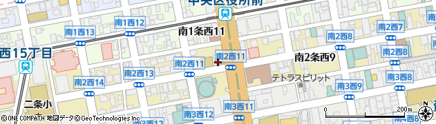 ローソン札幌南２条西十一丁目店周辺の地図