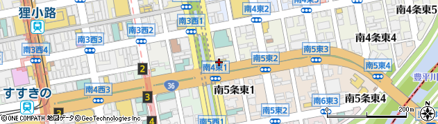 ローソン札幌南４条東一丁目店周辺の地図