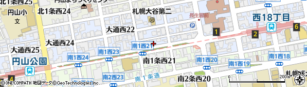 北海道札幌市中央区大通西21丁目1周辺の地図