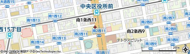 株式会社竹中工務店　北海道支店周辺の地図