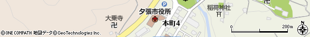 北海道夕張市周辺の地図