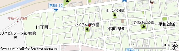 北海道札幌市西区平和２条9丁目周辺の地図