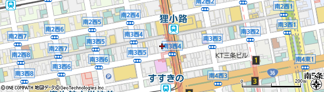 ロッテリア札幌狸小路店周辺の地図