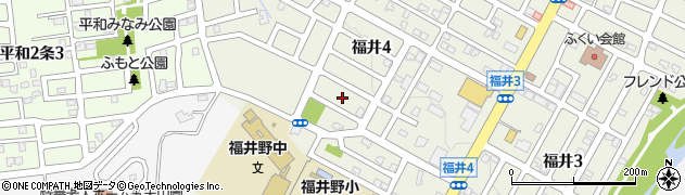 北海道札幌市西区福井4丁目9周辺の地図