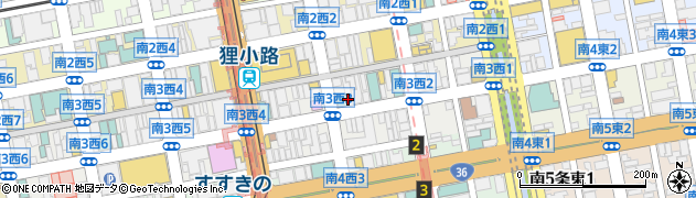 ローソン札幌南３条西二丁目店周辺の地図