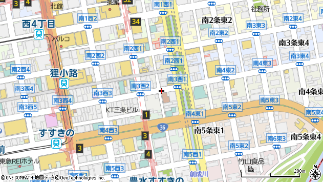 〒060-0063 北海道札幌市中央区南三条西１６丁目の地図