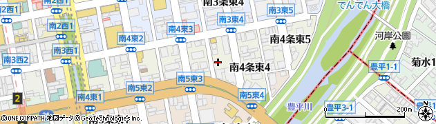 北海道札幌市中央区南４条東周辺の地図