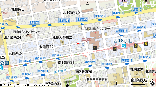 〒064-0820 北海道札幌市中央区大通西２３丁目の地図