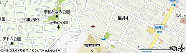 北海道札幌市西区福井4丁目24周辺の地図