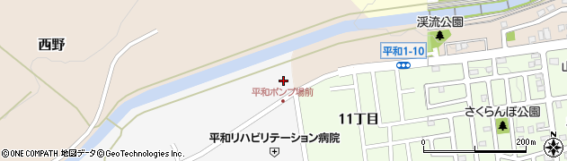 北海道札幌市西区平和303周辺の地図