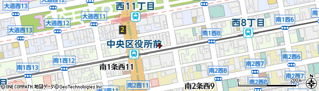 ニッポンレンタカー札幌大通営業所周辺の地図