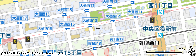 北海道札幌市中央区大通西13丁目4-107周辺の地図