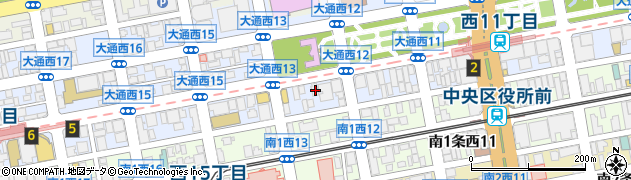 北海道札幌市中央区大通西13丁目4-104周辺の地図