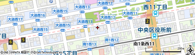 札幌市役所市民文化局　文化部・札幌市資料館周辺の地図