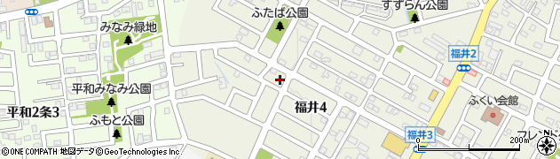 北海道札幌市西区福井4丁目13周辺の地図