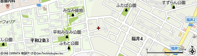 北海道札幌市西区福井4丁目14周辺の地図