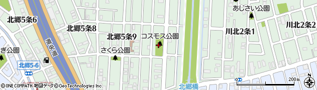 北郷コスモス公園周辺の地図